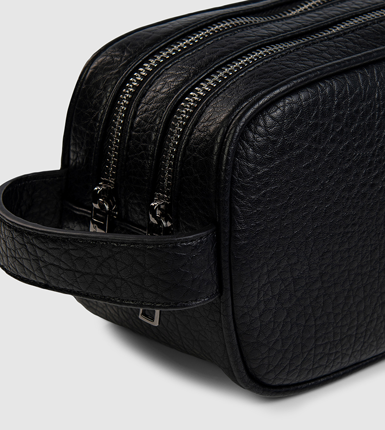 Logo Detail Zippered Toiletry Bag