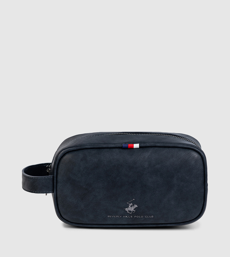 Logo Detail Zippered Toiletry Bag