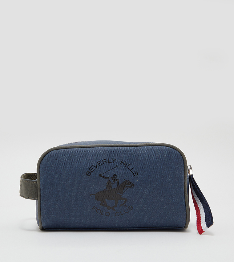 Logo Printed Zippered Travel Pouch