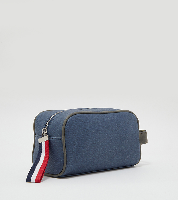 Logo Printed Zippered Travel Pouch
