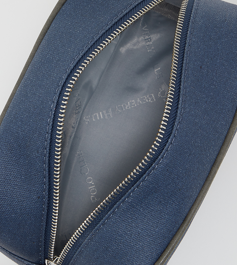 Logo Printed Zippered Travel Pouch