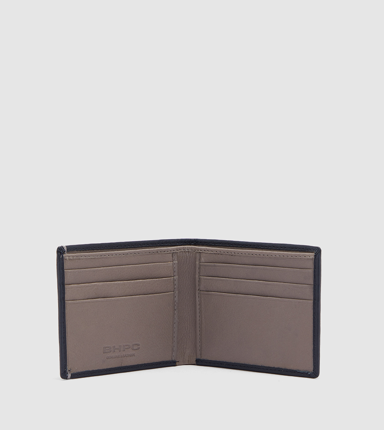 Leather Wallet-Navy