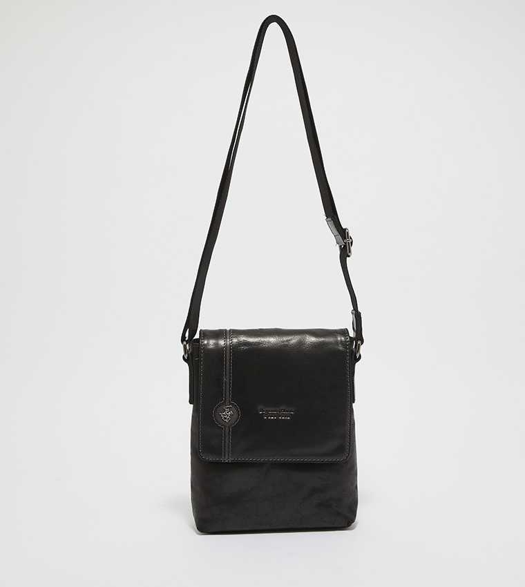 Solid Flap Closure Messenger Bag
