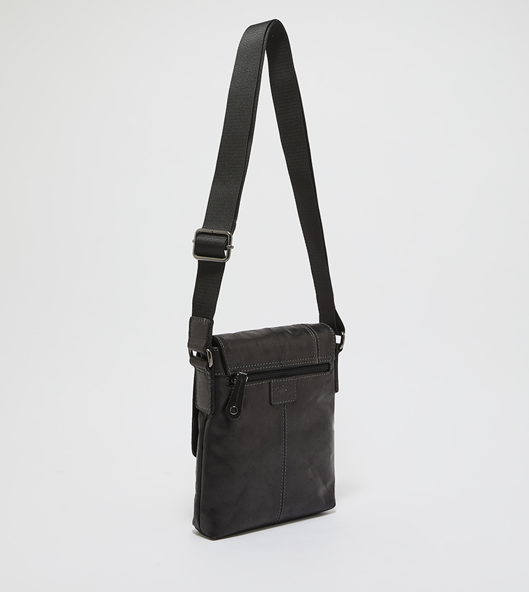 Solid Flap Closure Messenger Bag