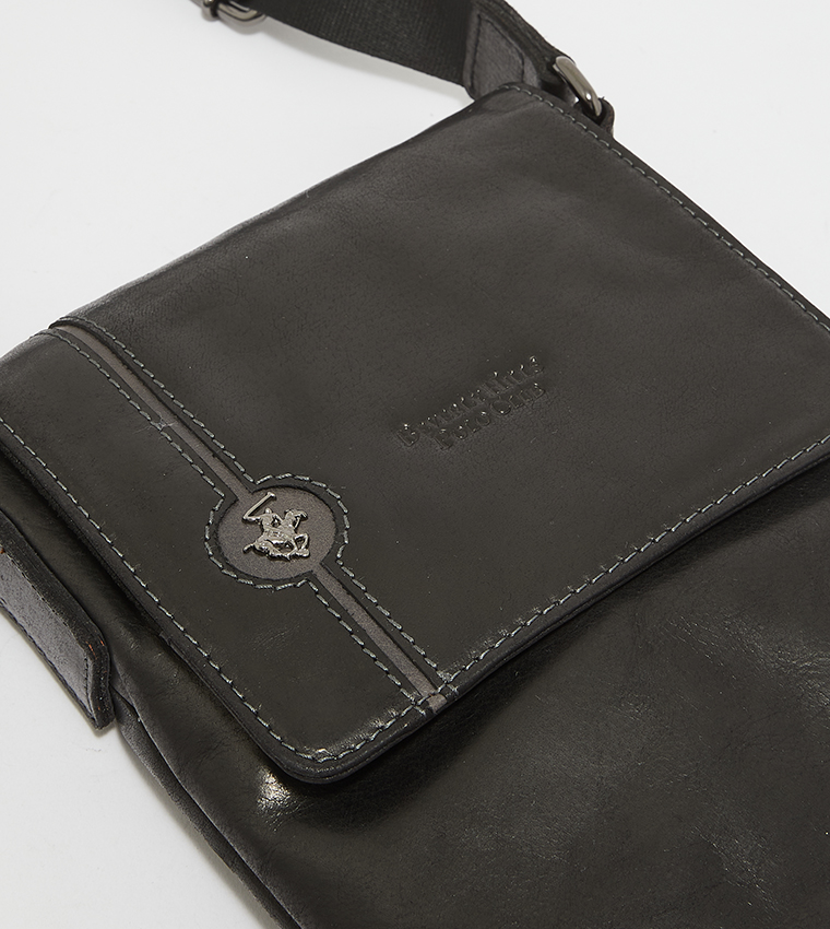 Solid Flap Closure Messenger Bag