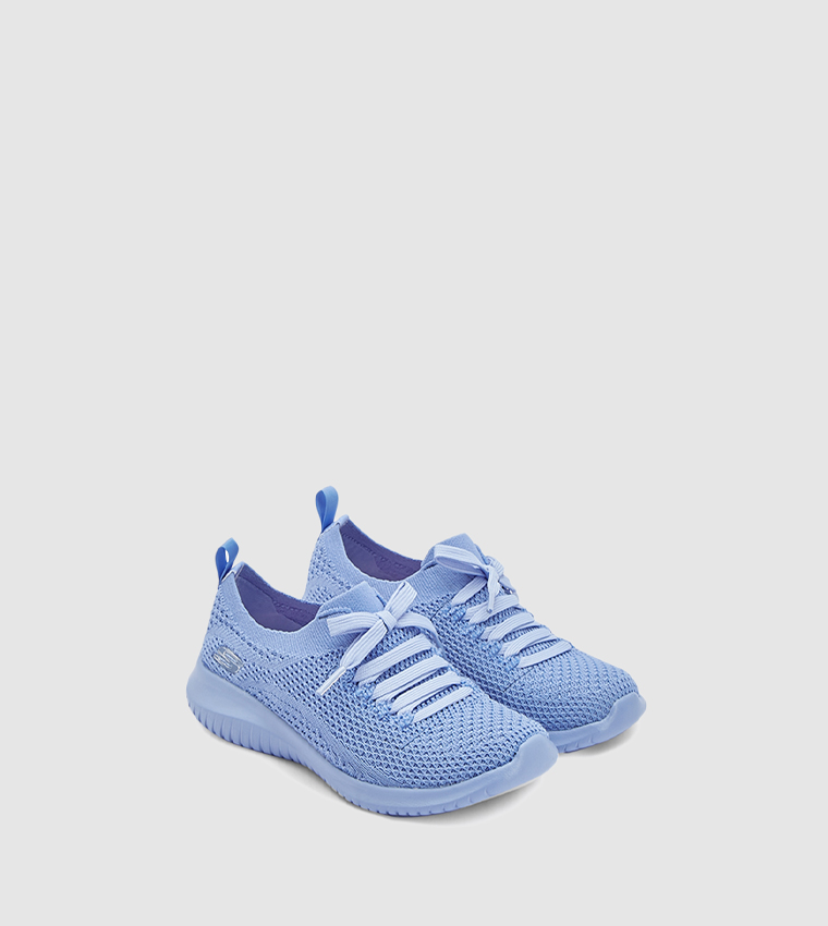 Ultra Flex Statement Lace-Up Sneakers - Blue
