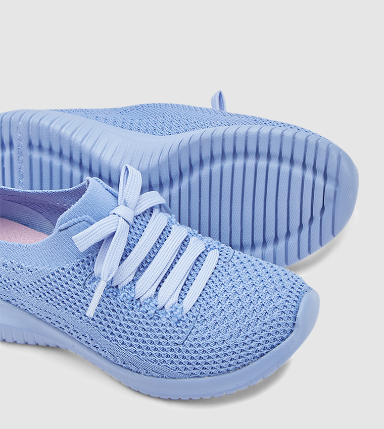Ultra Flex Statement Lace-Up Sneakers - Blue