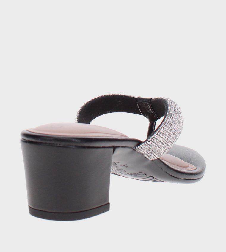 Embellished Block Heel Sandals