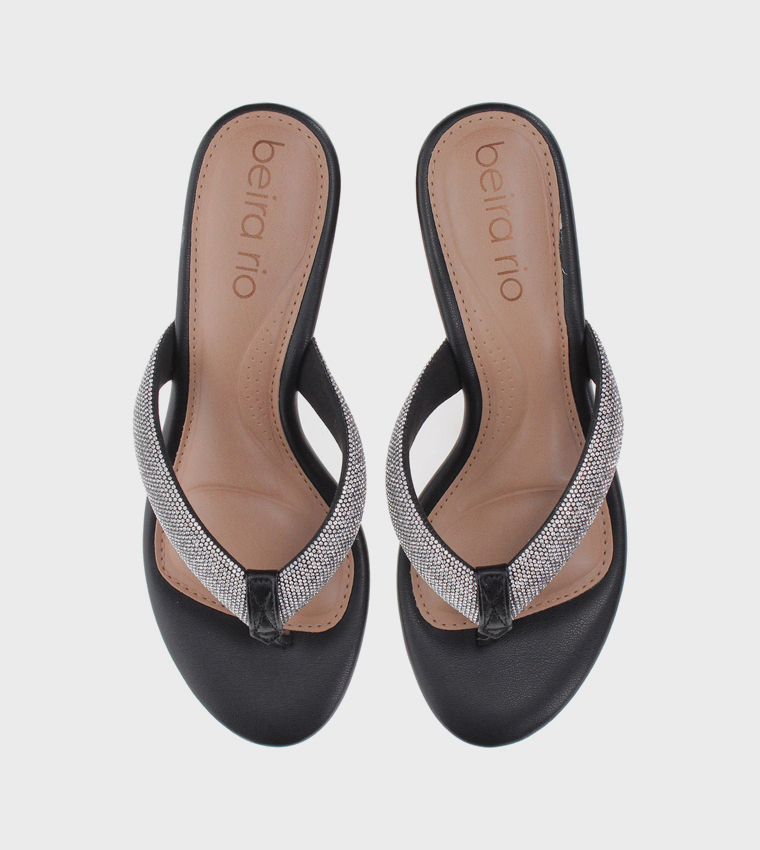 Embellished Block Heel Sandals