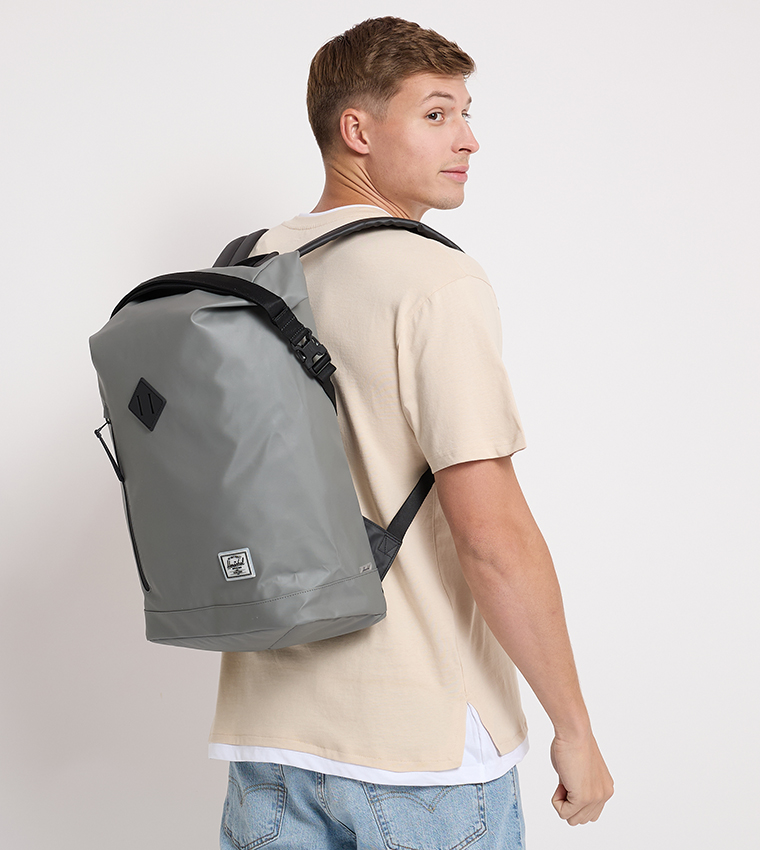 Roll Top Logo Badge Backpack