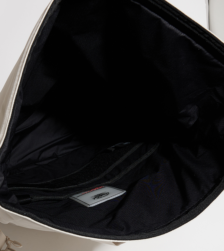 Logo Badge Roll Top Backpack