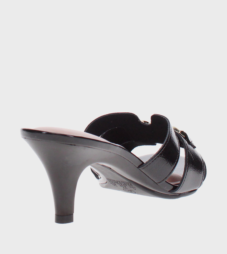 Metal Accent Heel Sandals