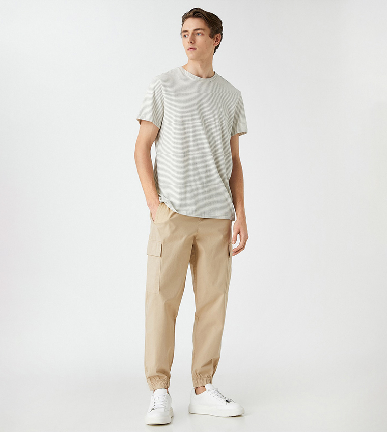 كوتون  بناطيل كارجو - بيج Cargos