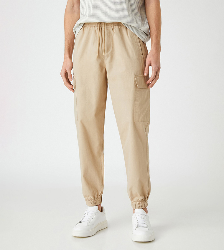 كوتون  بناطيل كارجو - بيج Cargos