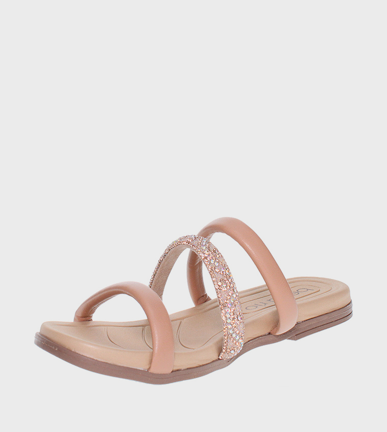 BRECKEN Embellished Flat Sandals