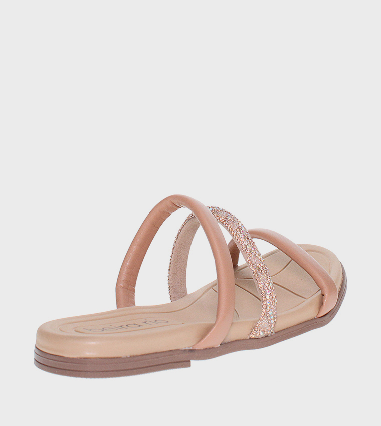 BRECKEN Embellished Flat Sandals