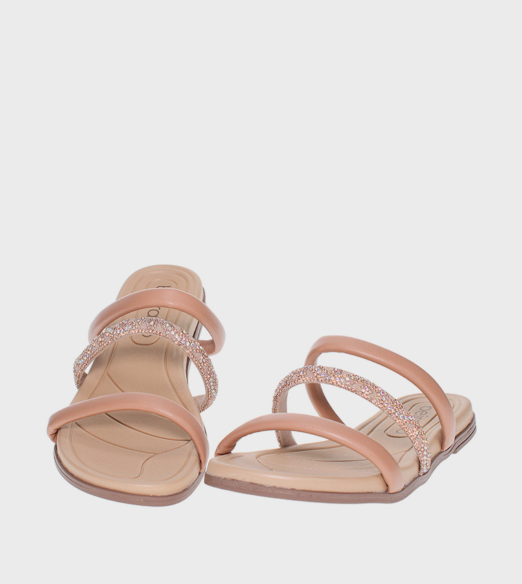 BRECKEN Embellished Flat Sandals