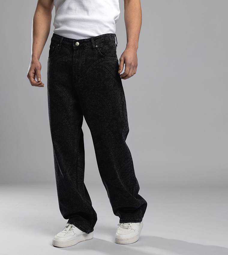 كاتش  جينزات واسعة  - أسود Relaxed Jeans