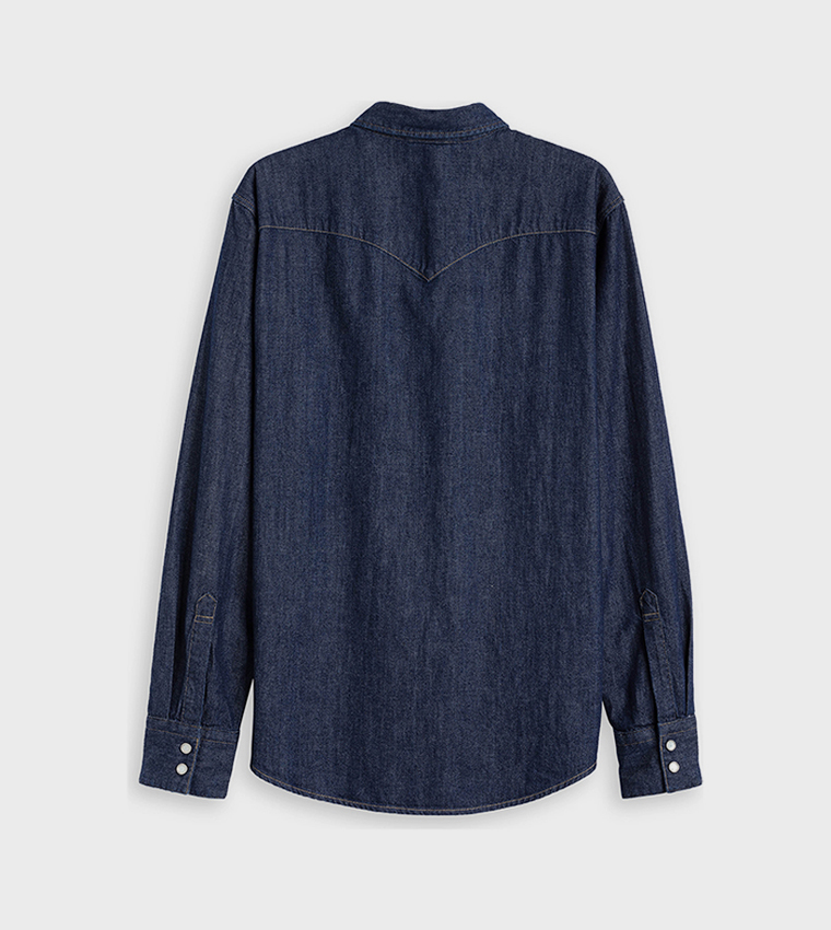 قميص جينز بكم طويل 