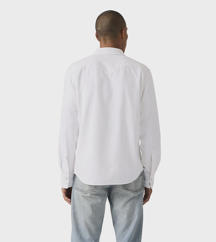 BARSTOW Long Sleeves Western Denim Shirt