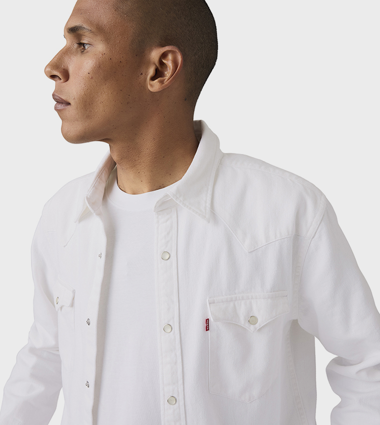 BARSTOW Long Sleeves Western Denim Shirt