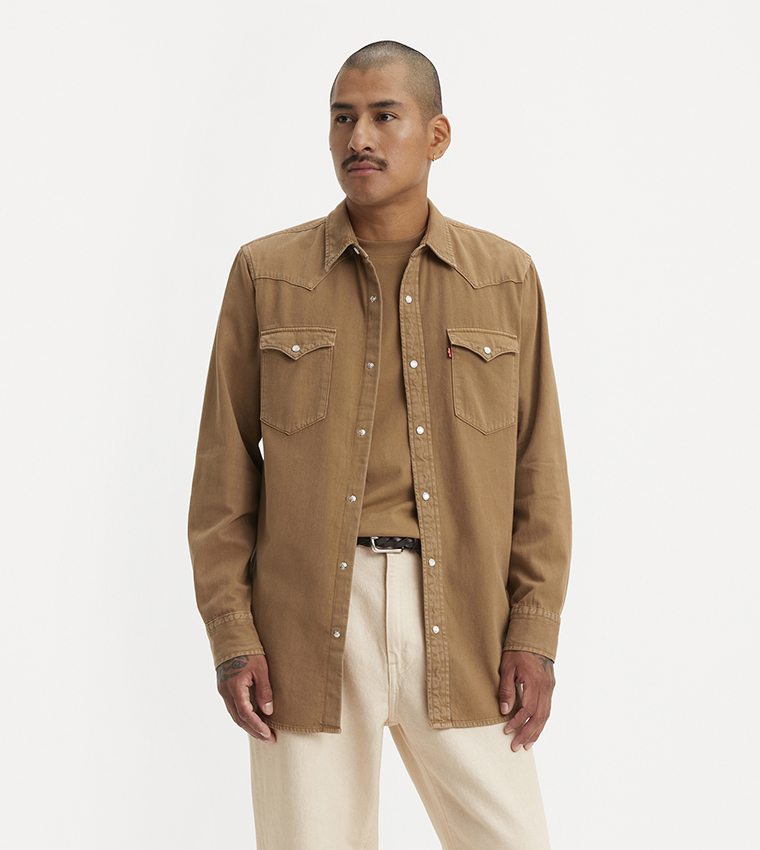 Classic Long Sleeves Denim Shirt