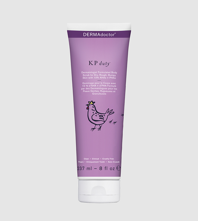 KP Duty Exfoliating Body Scrub for Dry, Rough Skin & Keratosis Pilaris with 10% AHAs + BHAs, 237ml