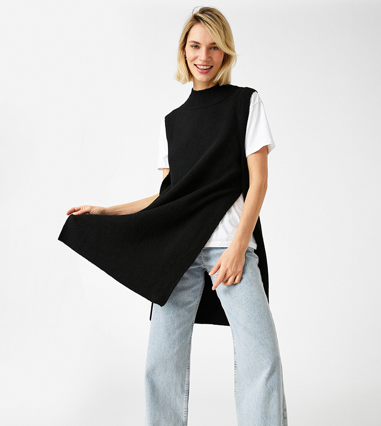 كوتون  سترات بياقة دائرية - أسود Round Neck Sweaters