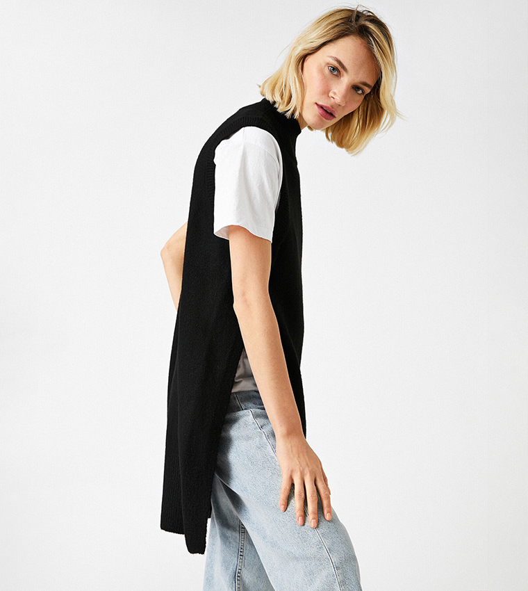 كوتون  سترات بياقة دائرية - أسود Round Neck Sweaters