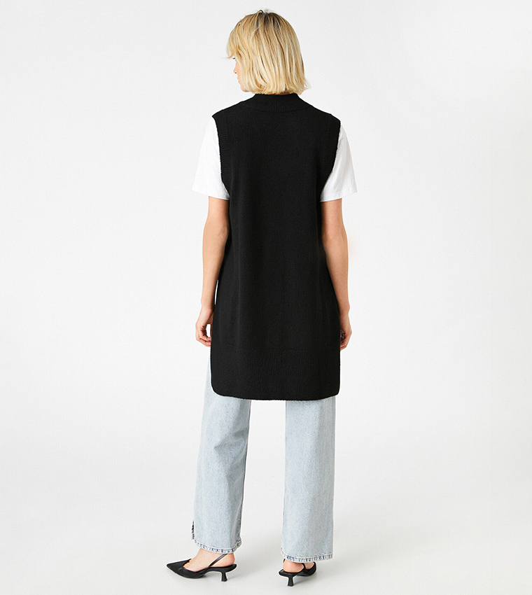 كوتون  سترات بياقة دائرية - أسود Round Neck Sweaters