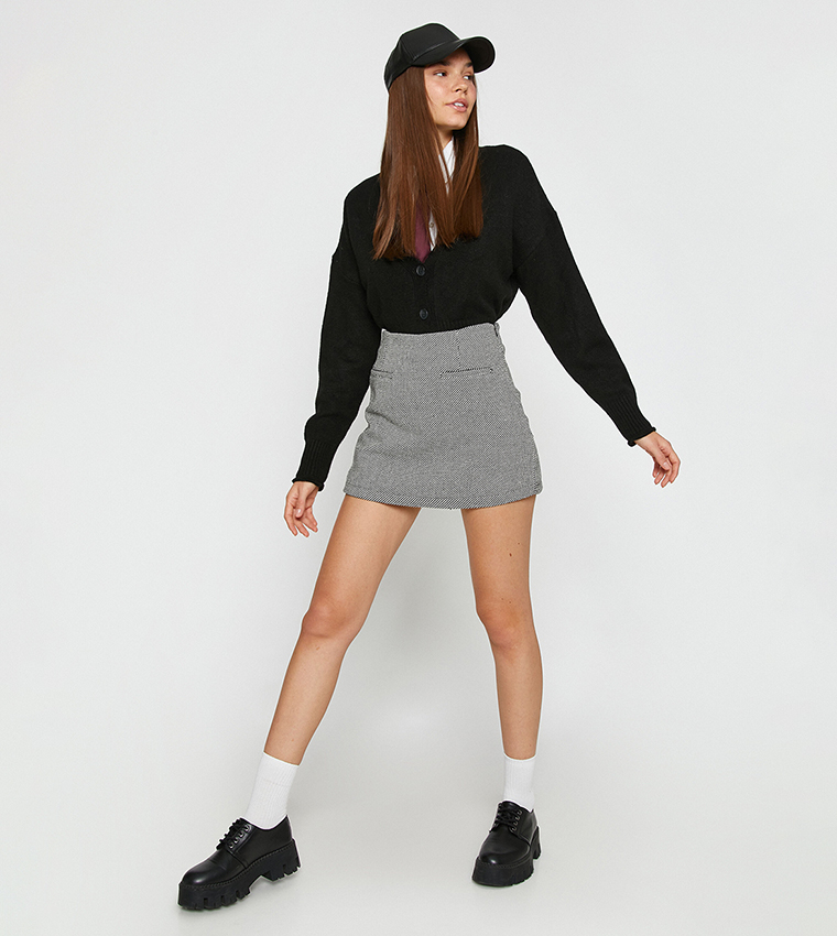Patterned Mini Skort