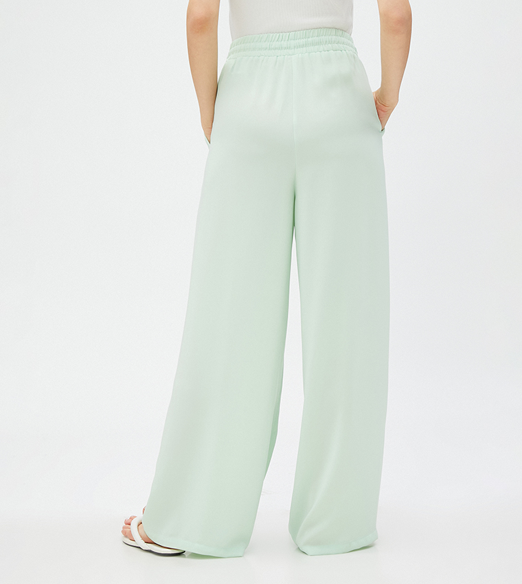 Solid Drawstring Waist Pants