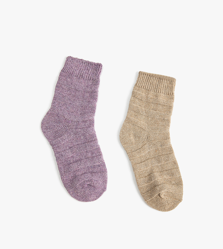 كوتون  جوارب للمنتصف الساق  - متعدد Calf Length Socks