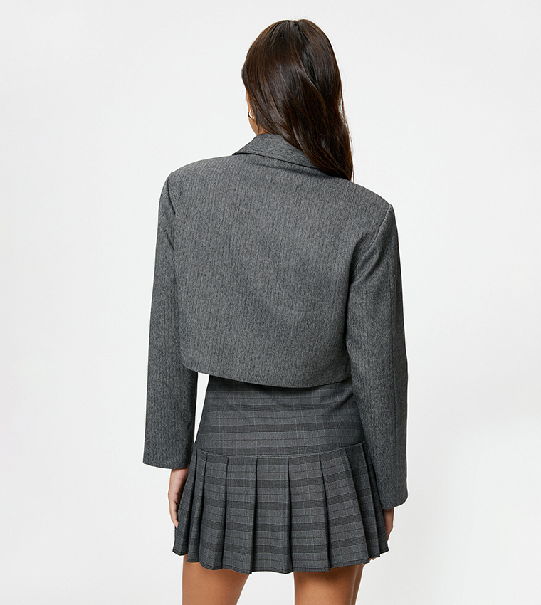 Patterned Cropped Jacket