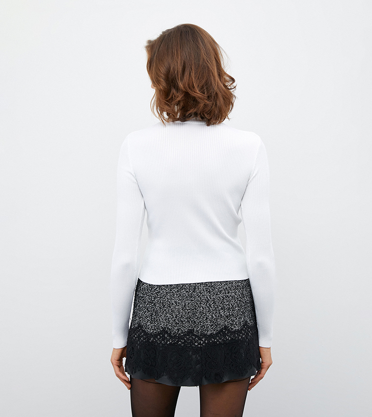 Ribbed Turtleneck Sweater