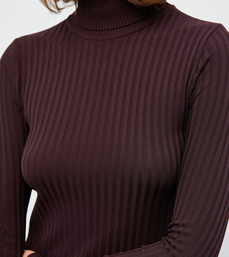 Koton  Turtleneck Sweaters - Maroon Sweaters