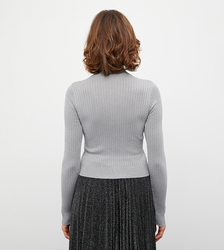 Glittered Turtleneck Sweater