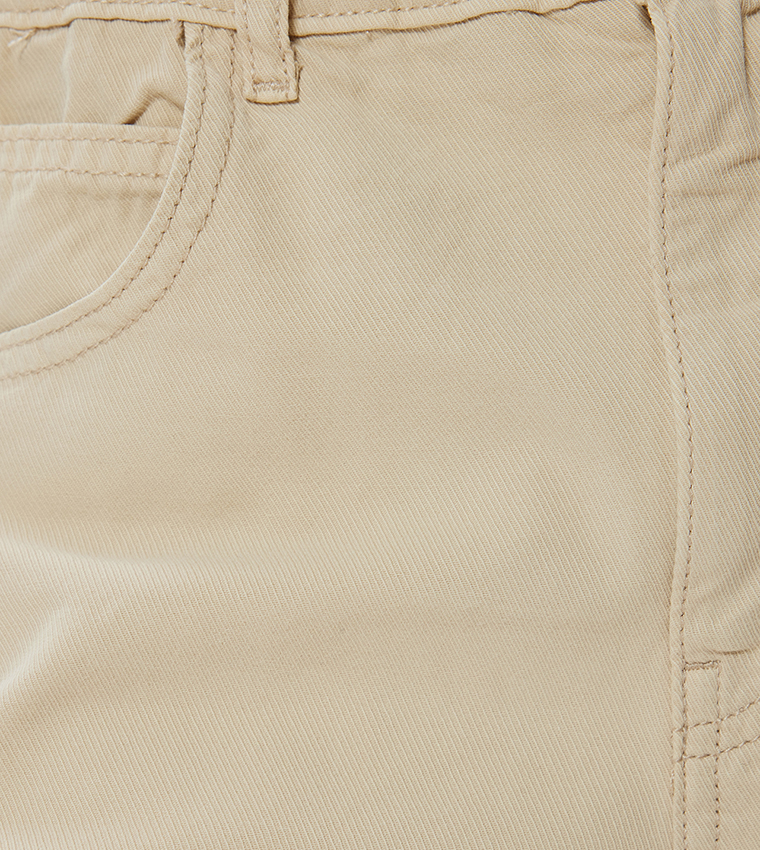 Solid High Waist Shorts