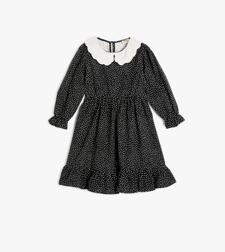 Polka Dots Long Sleeves Dress