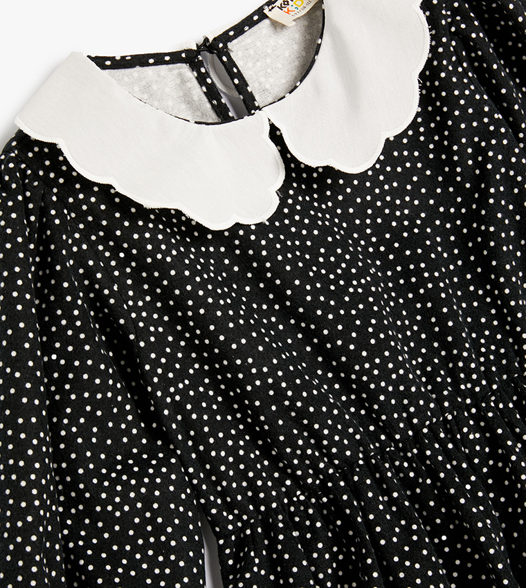 Polka Dots Long Sleeves Dress