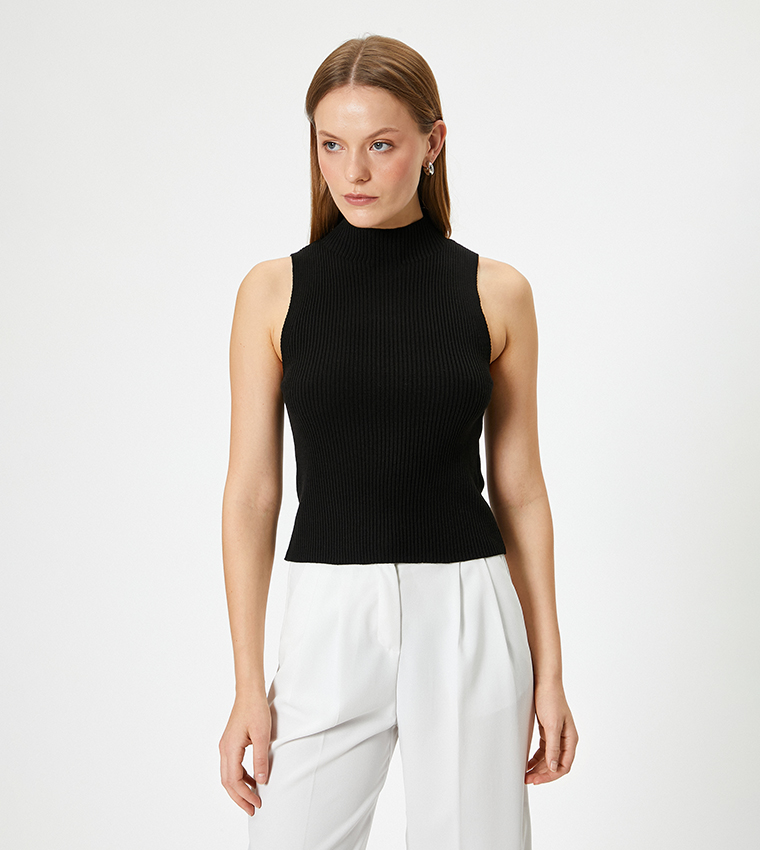 Ribbed Sleeveless Top