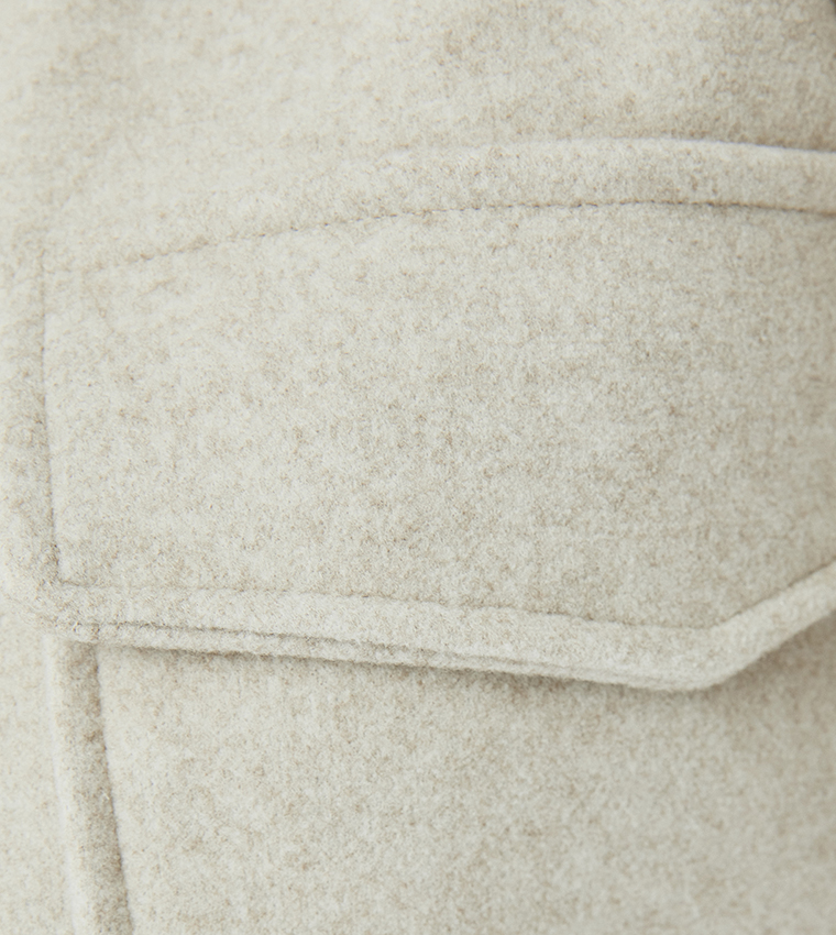 جاكيت قميص كروب بأكمام طويلة