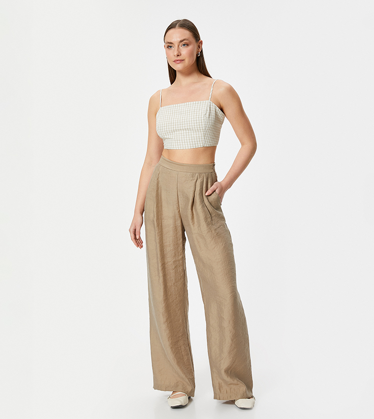 كوتون  توبات قصيرة - بيج فاتح  Cropped Tops