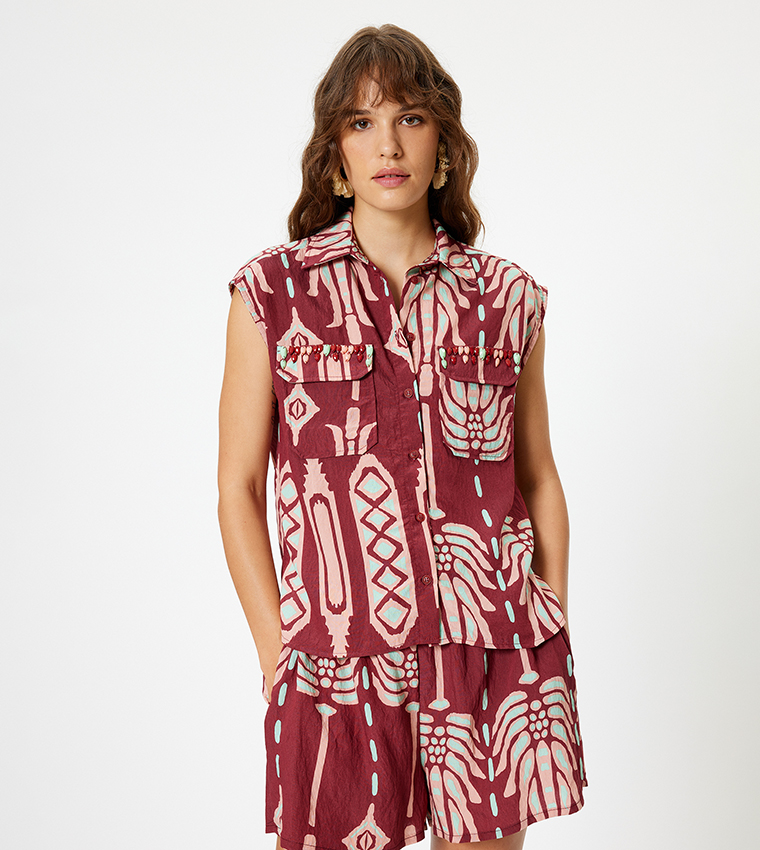 Koton  Shirts - Maroon Shirts