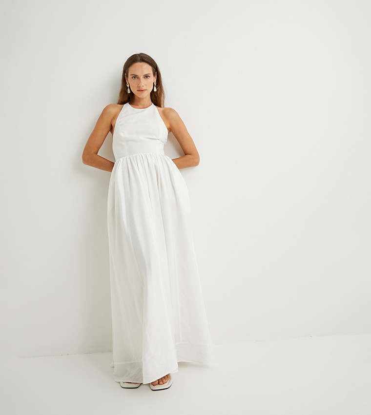 كوتون  فساتين ماكسي  - أبيض Maxi Dresses