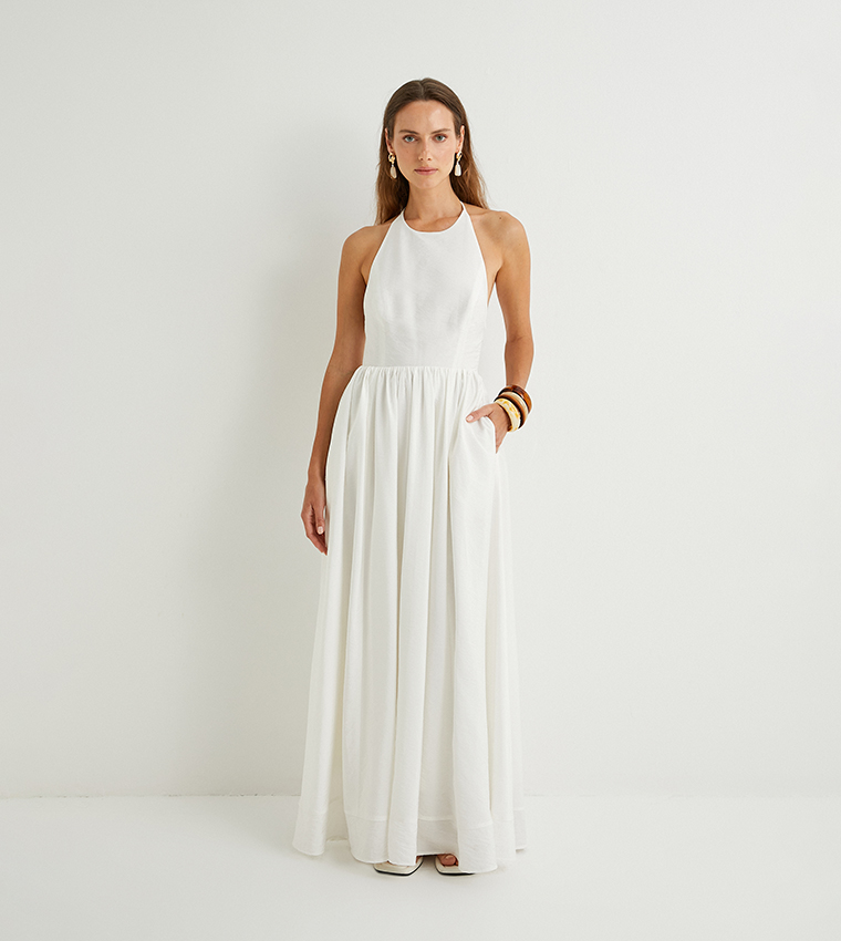 كوتون  فساتين ماكسي  - أبيض Maxi Dresses