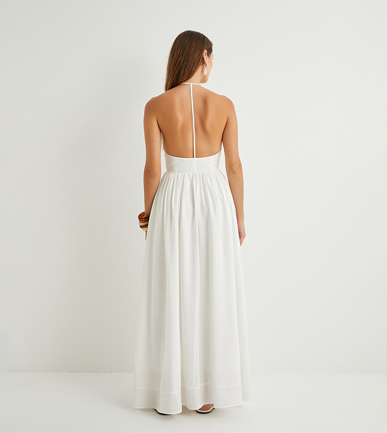 كوتون  فساتين ماكسي  - أبيض Maxi Dresses