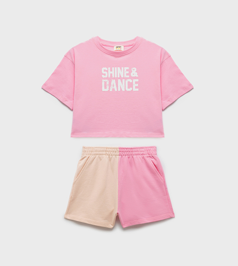 Printed T-Shirt and Shorts Set