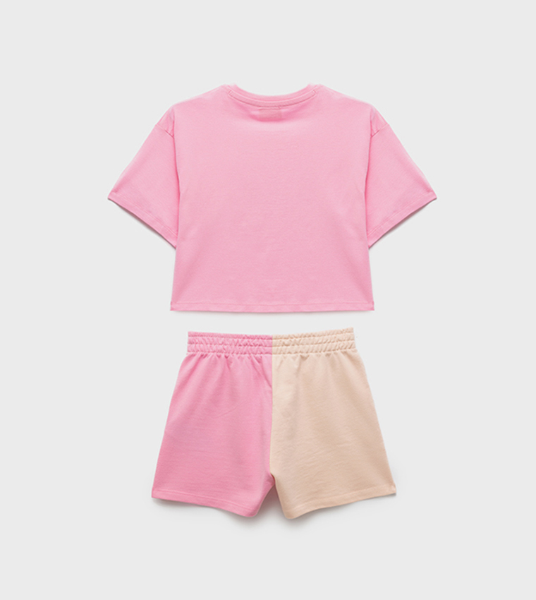 Printed T-Shirt and Shorts Set