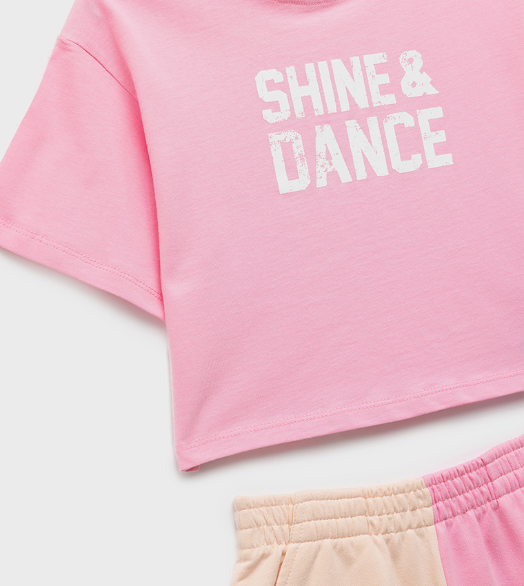 Printed T-Shirt and Shorts Set
